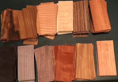 Exotic Fingerboard Wood Veneer Pack 60 Pieces Makes 12 Boards Maple Tech Deck • $26.99