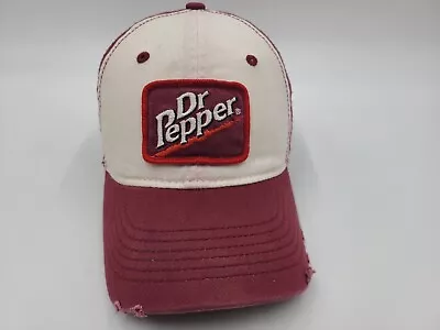 Dr Pepper Distressed Flex Fitted (Seems S-M) Hat Cap Soda Men Women Red White • $19.99