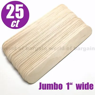 $7.95 • Buy 25 Pcs EXTRA JUMBO Wooden Popsicle Sticks 1 X 8  Wood Art Craft Stick School C86