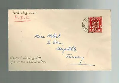 1941 Occupied Jersey Channel Island England First Day Cover Fdc To Miss Mollet • $25