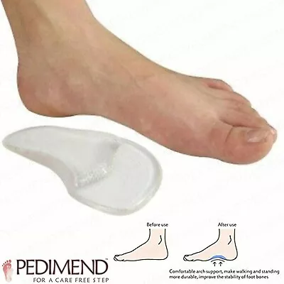 Pedimend Self Adhesive Metatarsal & Arch Support & Comfort Insole Gel Pad -1PAIR • £12.99