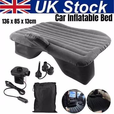 Car Inflatable Bed SUV Auto Mattress Rear Row Car Travel Sleeping For Camping UK • £23.89