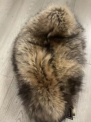 £130 • Buy Bnwt Zeno Saga Fox Fur Scarf  Stole Stud Fastening Browns