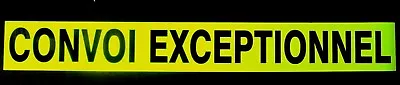 Convoi Exceptionnel Fluorescent Vehicle Warning Sign Magnetic And Self Adhesive • £9