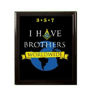 Mason Wall Canvas Print - Masonic Brothers 12x16 - I Have Brothers Worldwide 357 • $12.50