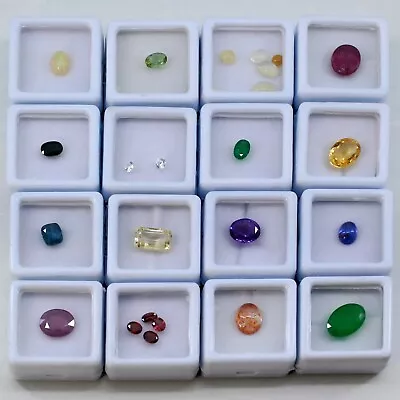 Natural 34 Pc Gems Lot STAR Ruby Diamond Tourmaline Tanzanite Citrine Opal Mk522 • $28.73