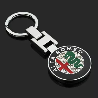 Alfa Romeo Logo Metal Car Keyring Keychain Metal Key Ring AUS • $12.95