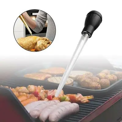 Turkey Baster BBQ Meat Syringe Tube Pump Pipe With Rubber Resistant Heat S1D1 • £0.01