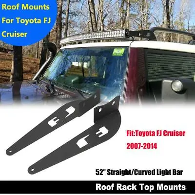 52  Straight/Curved LED Light Bar Mount Brackets For Toyota FJ Cruiser 2007-2014 • $39.99