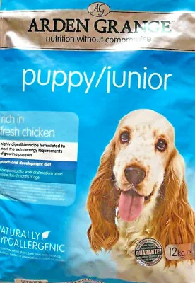 £14.49 • Buy ARDEN GRANGE PUPPY / JUNIOR : 2kg 6kg 12kg Chicken Dry Dog Food Bp Biscuit Feed 
