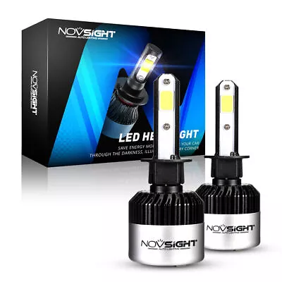 NOVSIGHT H1 LED Headlight Globe High Low Beam Driving Lamp Bulbs Kit 6500K White • $30.99