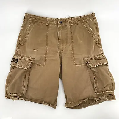 Mens 36 Distressed Ralph Lauren Jeans Co Authentic Military Surplus Cargo Shorts • $19.99