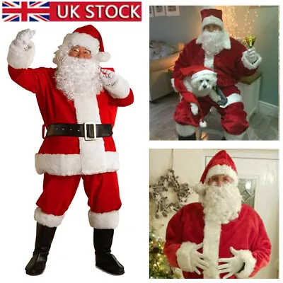 £22.99 • Buy Santa Claus Adult Costume Christmas Party Mens Cosplay Fancy Dress Xmas Outfit