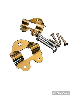 Pair Small 3 Hole Brass SWING IRON BRACKETS & Fixings For Rocking Horse Stand • $27.39