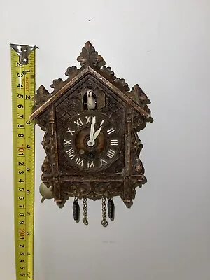 Antique Lux Miniature/Novelty Bobbing Head Cuckoo Clock Circa 1920-30s • $65