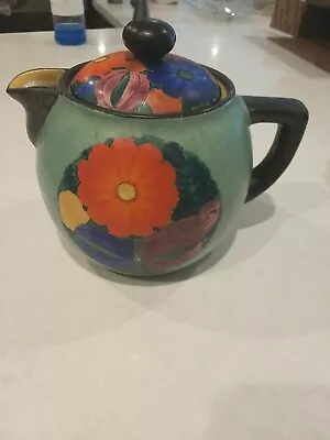 Vintage 1920's Czechoslovakia Peasant Art Pottery Hand Painted Teapot J Mrazek • $105