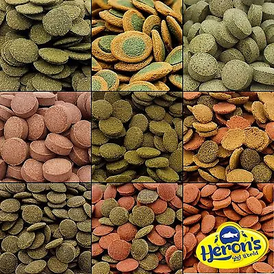 HERONS PREMIUM BOTTOM FEEDERS FOOD Algae Wafers Multi Wafers Wafer Mix Etc. • £18.40