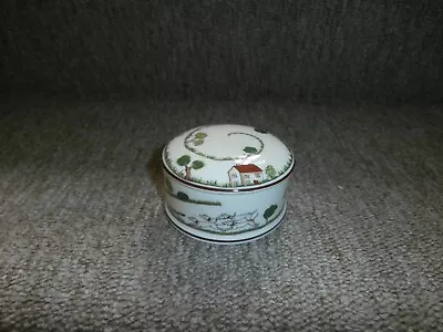 Coalport Bone China Lidded Trinket Pot Hunting Scene • £9.99