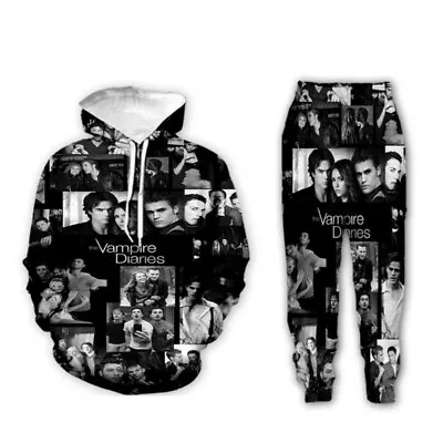 The Vampire Diaries 3D Print Women/Mens Hoodie Sweatshirt+Pants Sport Suit • £16.79