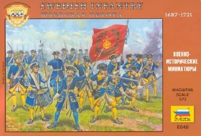 1/72 Swedish Infantry Soldiers 1687-1721- Zvezda 8048 • £14.36