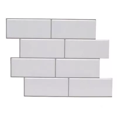 Bathroom Grey Brick Subway Tile Wall Sticker Wallpaper Peel And Stick Decal • $15.42