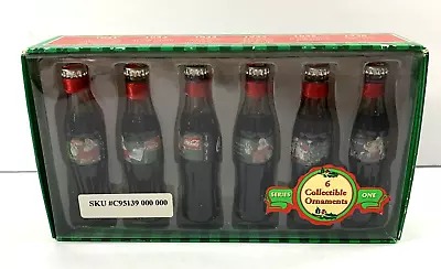 Coca Cola Mini Santa Glass Bottle  Evolution Of The Coca Cola Santa Set New O/S • $50