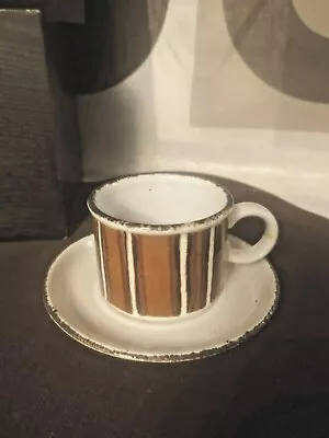 One 1970's Midwinter Stonehenge EARTH Tea Coffee Cup And Saucer Mid Century • $6.50