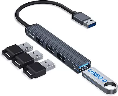 USB-A 4 In 1 Mini USB 3.0 USB 2.0 Hub Multi-Port Adapter High Speed Splitter • $10.44