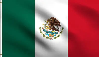 Bandera Nacional Mexicana Poliéster Mexicano De 3 Pies X 5 Pies Mexico Flag • $20.36