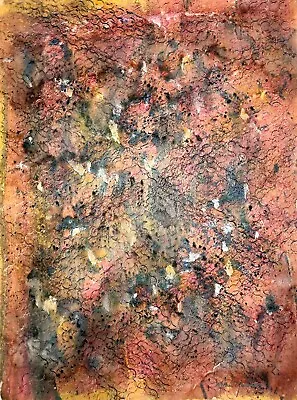 Morris Yudelson – Original Painting / ”Orange Space View” - 1985 • $125