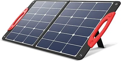 100W Solar Panel Foldable Solar Charger With USB/TypeC/DC Port HOPWINN Brand New • £64.90
