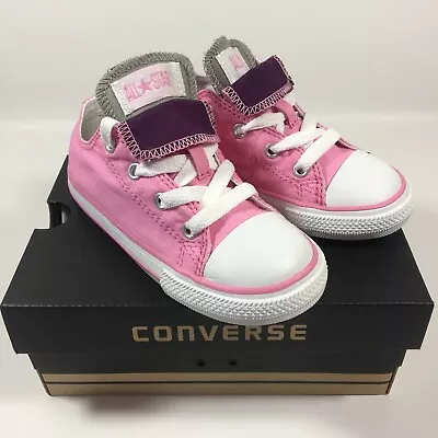 Kids Infants Girls Pink Converse Trainers Shoes Size UK 10 • £19.99