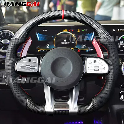 Carbon Fiber Steering Wheel Fit Mercedes-Benz AMG E C CLASS With Paddles Buttons • $999