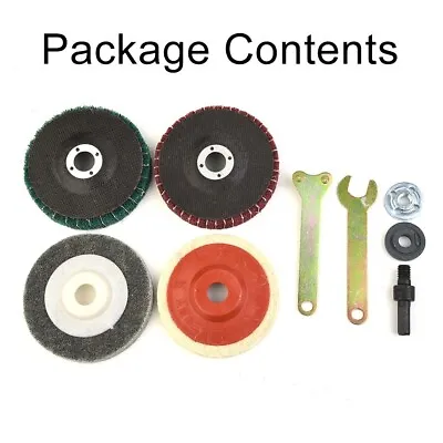 Stainless Steel Polishing-Kit For Angle-Grinder Flap Disc-Buffing-Accessories • $20.36
