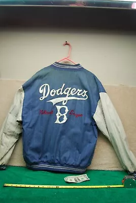 Brooklyn Dodgers Jackie Robinson Mirage Baseball Jacket Cooperstown Collect 1991 • $175