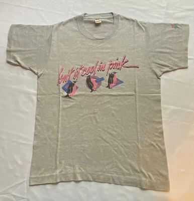 Vintage 1980s Cherry 7 Up Tee Medium Gray T Shirt Isnt It Cool In Pink  Penguins • £14.27