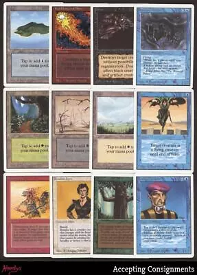 Lot Of 12 1993 Magic The Gathering Unlimited Commons W/ Lands Sorcery Instants • $0.99