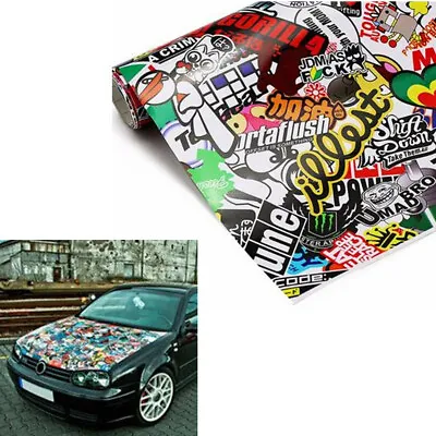 50x152cm Self Adhesive Car Sticker Bomb Wrap Sheet Panda Cartoon Graffiti Decal • $20.60