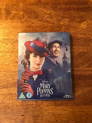 Marry Poppins Returns Blu Ray  Disney Steelbook DVD Brand New • $20