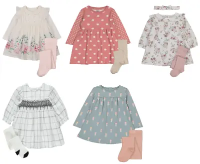 Girls Long Sleeve Dresses (various Designs) With Tights/headband - New • £12.99