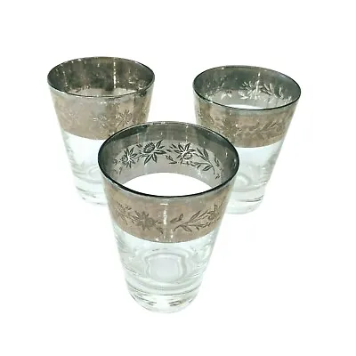 Vintage Dorothy Thorpe Mid Century Modern Silver Faded Whiskey Shot Glasses • $9.99