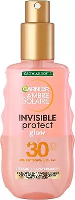 Garnier Ambre Solaire Invisible Protect Glow Transparent Sun Cream Spray SPF30 • £9.89