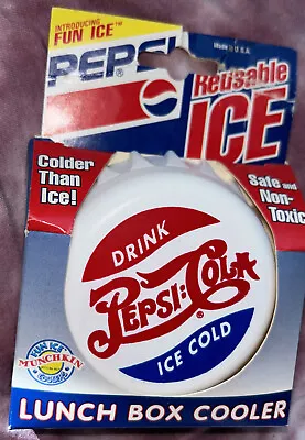 PEPSI Cola Logo Lunch Box Cooler:Reusable Fun ICE Freeze - Advertising • $5.95