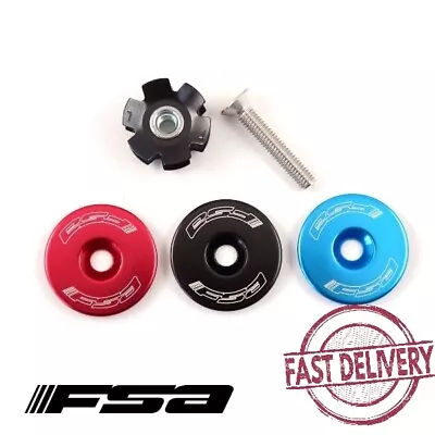 FSA Top Cap 1-1/8  Bicycle Headset Bike Star Nut Set Black Blue Red Orbit MX • $8.90