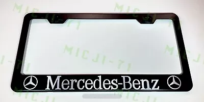 Mercedes Benz With Logo Stainless Steel License Plate Frame Holder Rust Free • $10