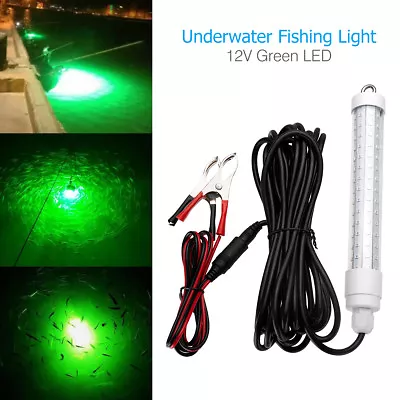 12V Green LED Underwater Submersible Fishing Light Night Crappie Shad Squid Boat • $15.39