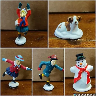 Dept 56 Village Animated Skating Pond Replacement Dog Snowman Skater Girl Boy • $10