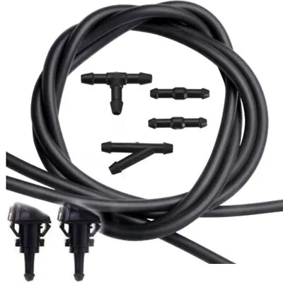 Universal Car Windshield Wiper Washer Squirter Nozzle Spray Jet Kit Fluid Hose2M • $9.56