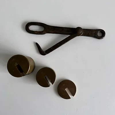 Vintage Scale Parts Hanging Brass Weights Cylinder 500 200 50 Grams • $55.99