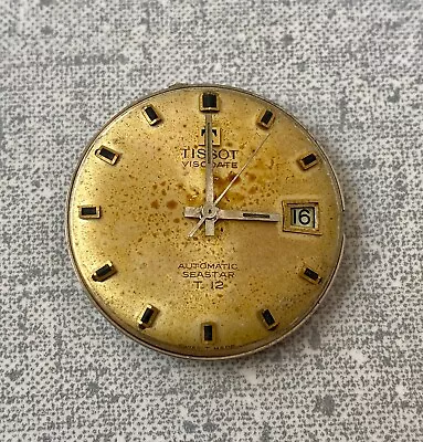 Tissot Visodate Automatic Seastar T12 Vintage Men Cal 784 Ref 43514 Yellow Dial • $110